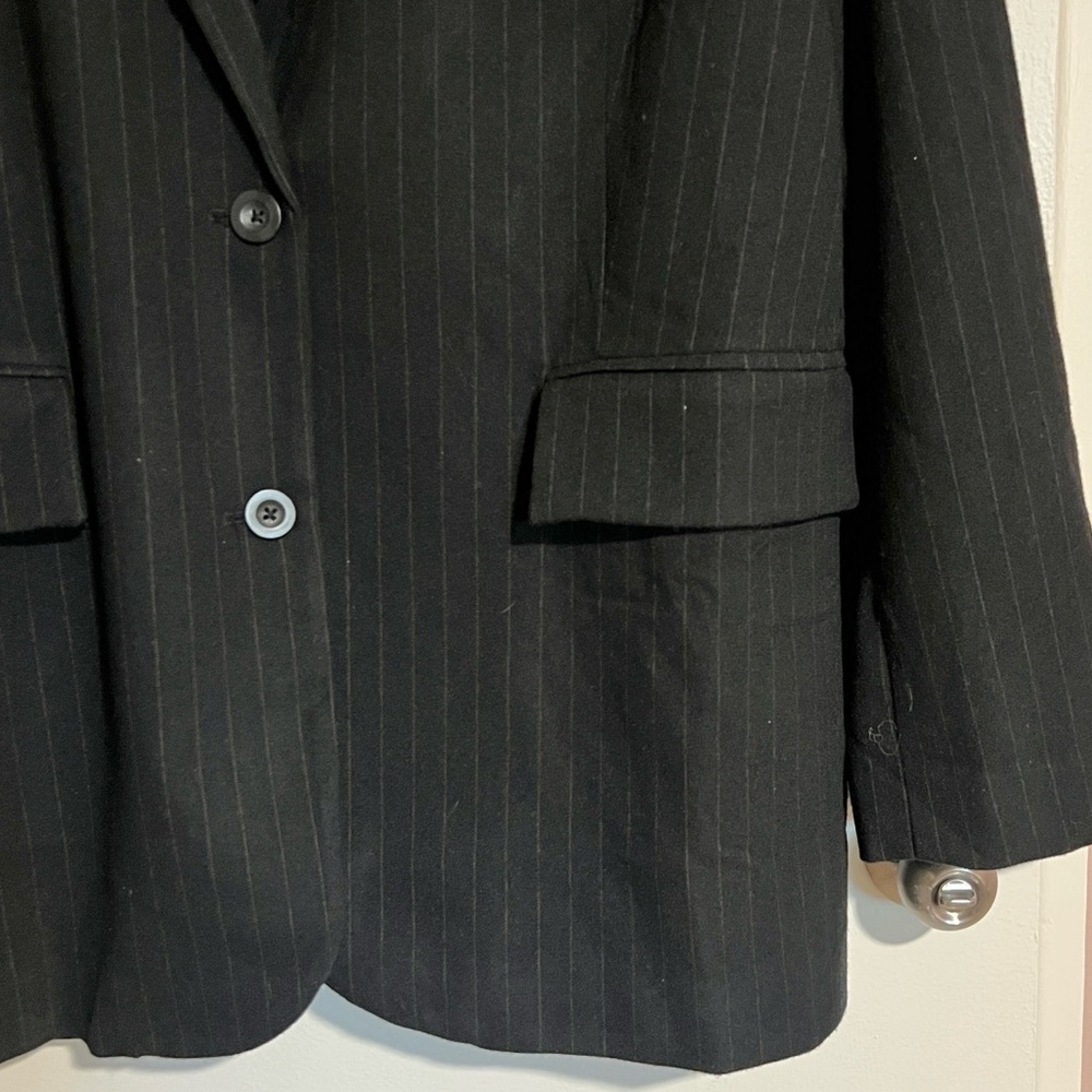 NWOT Free People Reggie Blazer Pinstripe Midnight Combo Navy Blue - Picture 11 of 16